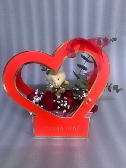 Kalp Çantada 5 Güllü Tatlı Ayıcıklı Arajman